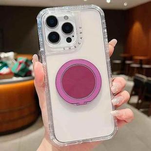 For iPhone 14 Pro Dreamland Transparent MagSafe Holder Phone Case(Dark Purple)