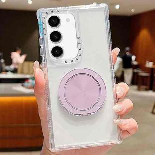 For Samsung Galaxy S21 5G Dreamland Transparent MagSafe Holder Phone Case(Light Purple)