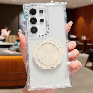 For Samsung Galaxy S21 Ultra 5G Dreamland Transparent MagSafe Holder Phone Case(White)