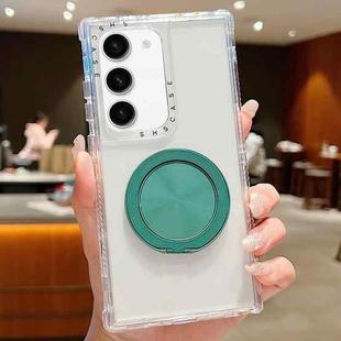 For Samsung Galaxy S23 5G Dreamland Transparent MagSafe Holder Phone Case(Green)