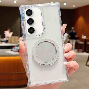 For Samsung Galaxy S23 FE 5G Dreamland Transparent MagSafe Holder Phone Case(Grey)
