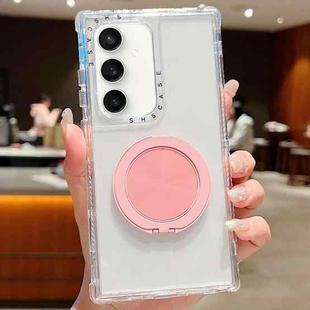 For Samsung Galaxy S23 FE 5G Dreamland Transparent MagSafe Holder Phone Case(Pink)