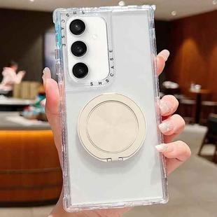 For Samsung Galaxy S23 FE 5G Dreamland Transparent MagSafe Holder Phone Case(White)