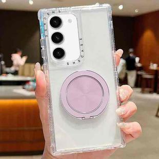 For Samsung Galaxy S23+ 5G Dreamland Transparent MagSafe Holder Phone Case(Light Purple)