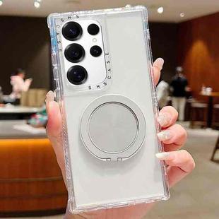 For Samsung Galaxy S25 Ultra / S24 Ultra 5G Dreamland Transparent MagSafe Holder Phone Case(Grey)