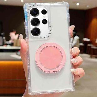 For Samsung Galaxy S25 Ultra / S24 Ultra 5G Dreamland Transparent MagSafe Holder Phone Case(Pink)