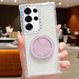 For Samsung Galaxy S25 Ultra / S24 Ultra 5G Dreamland Transparent MagSafe Holder Phone Case(Light Purple)