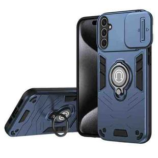 For Samsung Galaxy S25 5G Camshield Ring Holder Phone Case(Royal Blue)