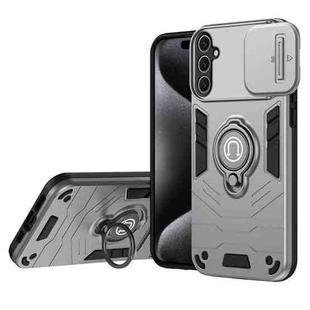 For Samsung Galaxy S25 5G Camshield Ring Holder Phone Case(Grey)