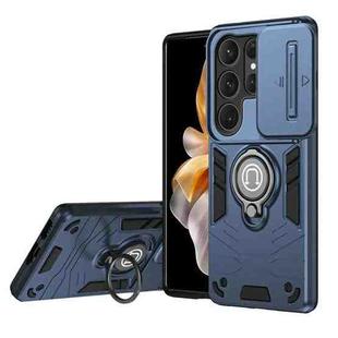 For Samsung Galaxy S25 Ultra 5G Camshield Ring Holder Phone Case(Royal Blue)