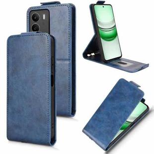 For Realme C71 4G Magnetic Vertical Flip Leather Phone Case with Buckle(Blue)