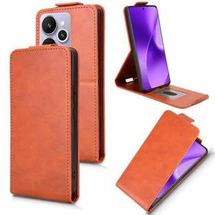 For Realme 15 5G / 15 Pro 5G Magnetic Vertical Flip Leather Phone Case with Buckle(Brown)
