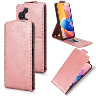 For TCL 60R 5G / 60 5G Magnetic Vertical Flip Leather Phone Case with Buckle(Rose Gold)