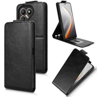 For Tecno Pova 7 4G Magnetic Vertical Flip Leather Phone Case with Buckle(Black)