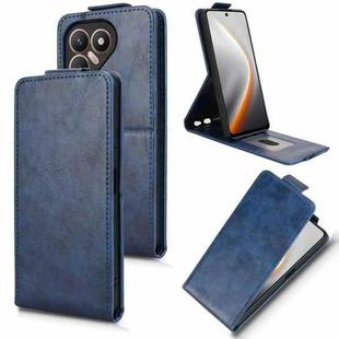 For Tecno Pova 7 4G Magnetic Vertical Flip Leather Phone Case with Buckle(Blue)