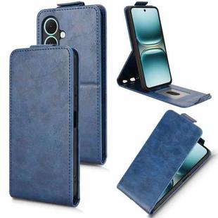 For Tecno Spark Go 2 Magnetic Vertical Flip Leather Phone Case with Buckle(Blue)