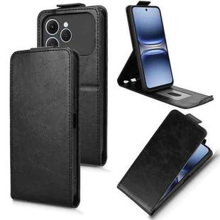 For Tecno Spark 40 4G Magnetic Vertical Flip Leather Phone Case with Buckle(Black)