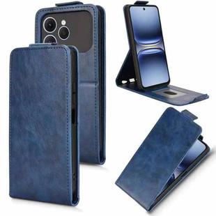 For Tecno Spark 40 4G Magnetic Vertical Flip Leather Phone Case with Buckle(Blue)
