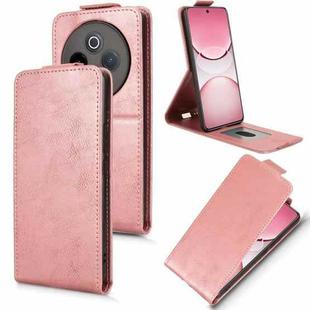 For vivo Y300 Pro 5G / iQOO Z10 5G India Magnetic Vertical Flip Leather Phone Case with Buckle(Rose Gold)