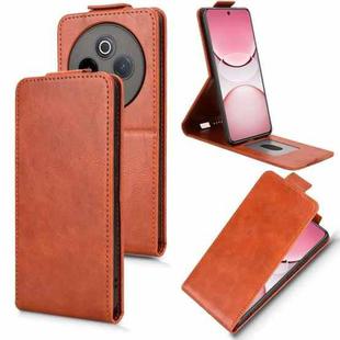 For vivo Y300 Pro 5G / iQOO Z10 5G India Magnetic Vertical Flip Leather Phone Case with Buckle(Brown)