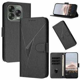 For ZTE Blade V70 Design Triangle Pattern Buckle Clasp Leather Phone Case(Black)