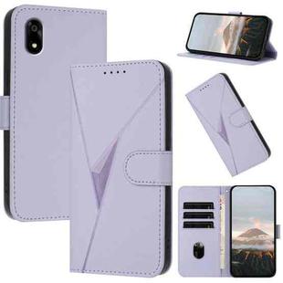 For ZTE Kantan Sumaho 4 A402ZT Triangle Pattern Buckle Clasp Leather Phone Case(Light Purple)