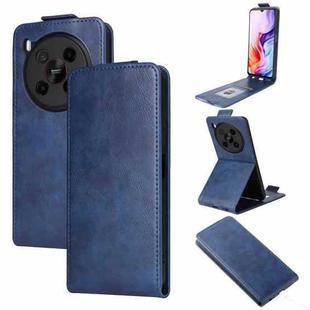 For ZTE Blade V70 Max Magnetic Vertical Flip Leather Phone Case with Buckle(Blue)
