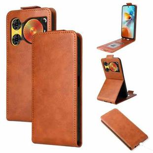 For ZTE nubia Music 2 Magnetic Vertical Flip Leather Phone Case with Buckle(Brown)