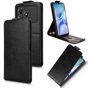 For ZTE Blade A36 4G Magnetic Vertical Flip Leather Phone Case with Buckle(Black)