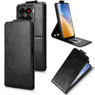 For ZTE Blade A56 4G Magnetic Vertical Flip Leather Phone Case with Buckle(Black)
