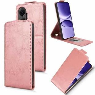 For Redmi Turbo 4 Pro 5G Magnetic Vertical Flip Leather Phone Case with Buckle(Rose Gold)