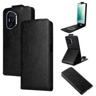 For Honor 400 Magnetic Vertical Flip Leather Phone Case with Buckle(Black)
