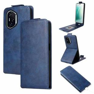 For Honor 400 Magnetic Vertical Flip Leather Phone Case with Buckle(Blue)
