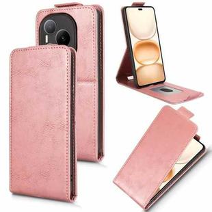 For Honor Power Magnetic Vertical Flip Leather Phone Case with Buckle(Rose Gold)