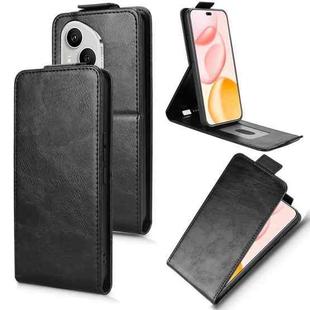 For Honor 400 Pro Global 160.8mm Magnetic Vertical Flip Leather Phone Case with Buckle(Black)