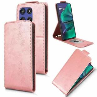 For Motorola Moto G Stylus 5G 2025 Magnetic Vertical Flip Leather Phone Case with Buckle(Rose Gold)