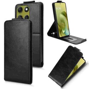 For Motorola Moto G86 5G Magnetic Vertical Flip Leather Phone Case with Buckle(Black)