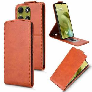 For Motorola Moto G86 Power 5G Magnetic Vertical Flip Leather Phone Case with Buckle(Brown)