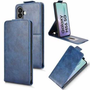 For Samsung Galaxy M56 5G Magnetic Vertical Flip Leather Phone Case with Buckle(Blue)