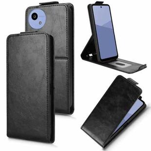 For Sharp Aquos wish5 Magnetic Vertical Flip Leather Phone Case with Buckle(Black)