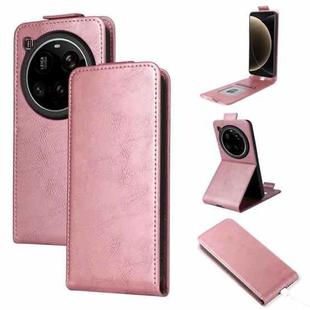 For Xiaomi 15 Ultra 5G Magnetic Vertical Flip Leather Phone Case with Buckle(Rose Gold)