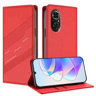 For Honor 50 SE / Huawei nova 9 SE Embossed Multi-functional Wallet Retro Leather Phone Case(Red)