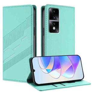 For Honor 80 GT Embossed Multi-functional Wallet Retro Leather Phone Case(Mint Green)