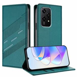 For Honor 200 Lite Global Embossed Multi-functional Wallet Retro Leather Phone Case(Dark Green)