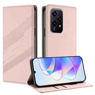 For Honor 200 Lite Global Embossed Multi-functional Wallet Retro Leather Phone Case(Pink)