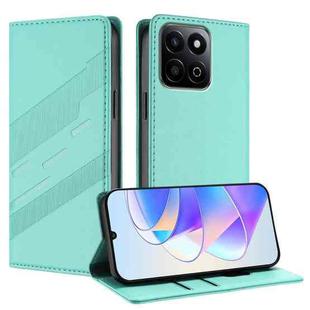 For Honor 200 Smart 5G / X7c 4G Embossed Multi-functional Wallet Retro Leather Phone Case(Mint Green)