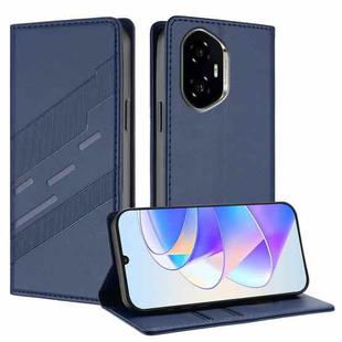 For Honor 300 Embossed Multi-functional Wallet Retro Leather Phone Case(Dark Blue)