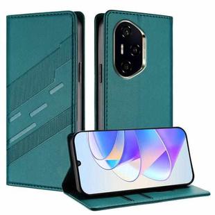 For Honor 300 Pro / 300 Ultra Embossed Multi-functional Wallet Retro Leather Phone Case(Dark Green)