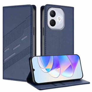 For Honor 400 Lite Embossed Multi-functional Wallet Retro Leather Phone Case(Dark Blue)