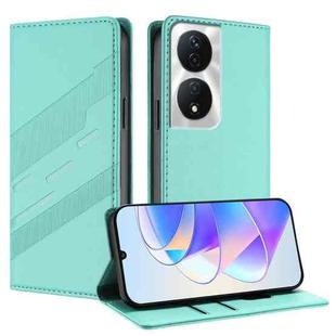 For Honor X7b 5G / X7b / 90 Smart Embossed Multi-functional Wallet Retro Leather Phone Case(Mint Green)